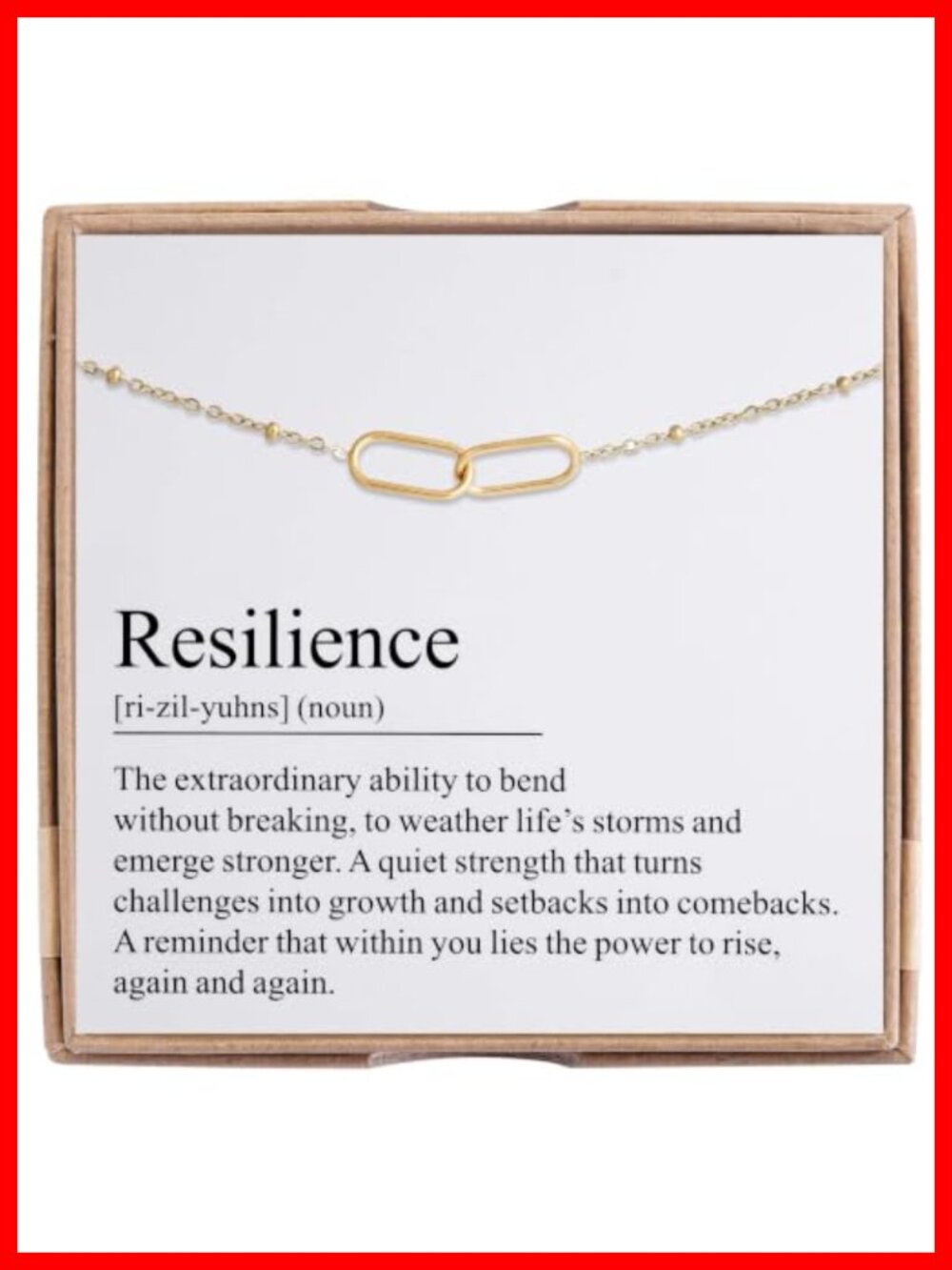 Gold Plated Interlocking Link Charm Bracelet Adjustable Gift for Her